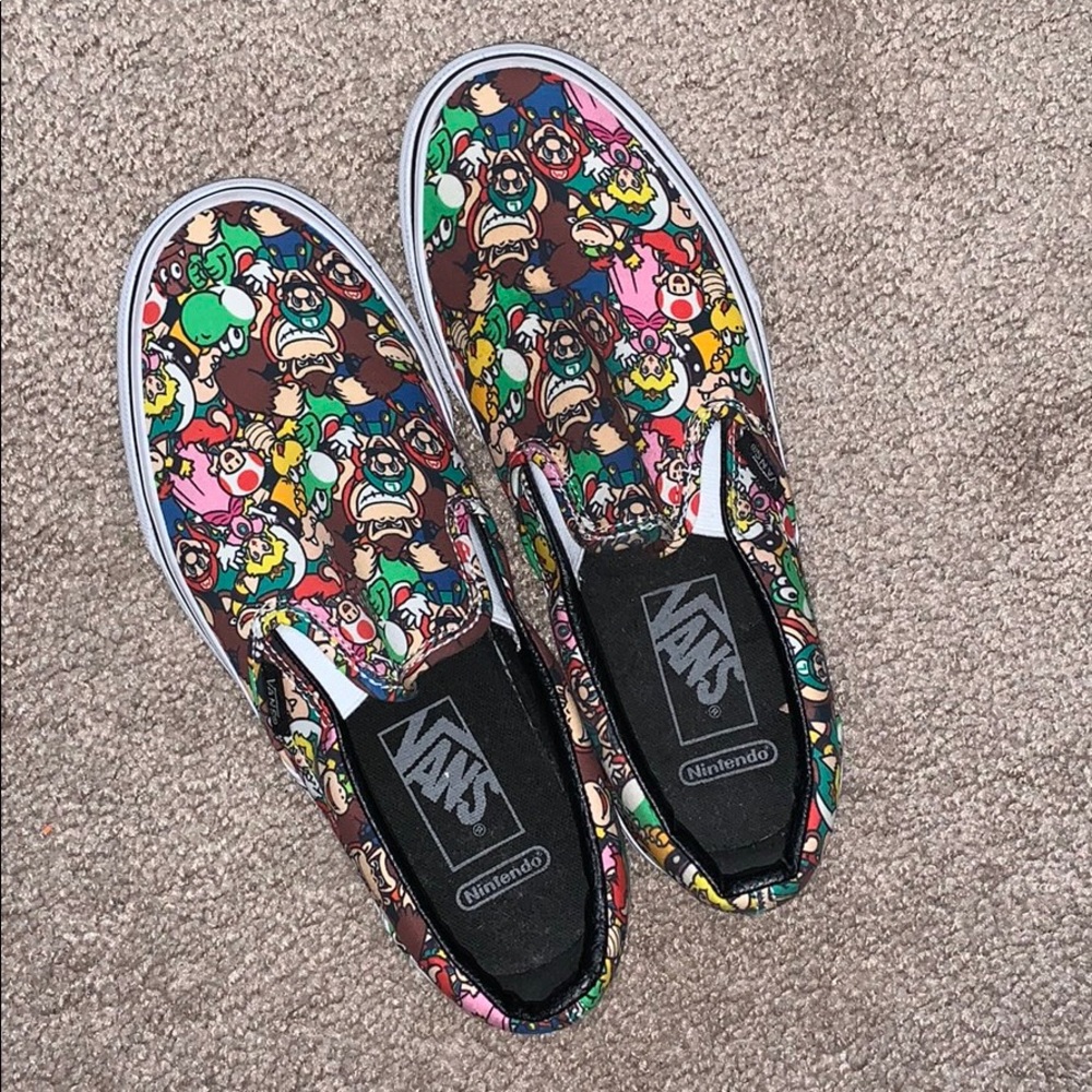 Mario Nintendo Slip On Vans